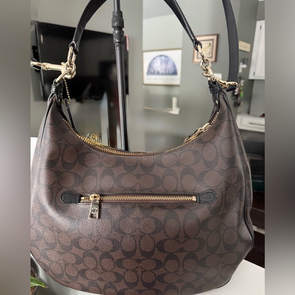 Coach Dark Brown Signature Hobo Bag - Picture 7 of 7